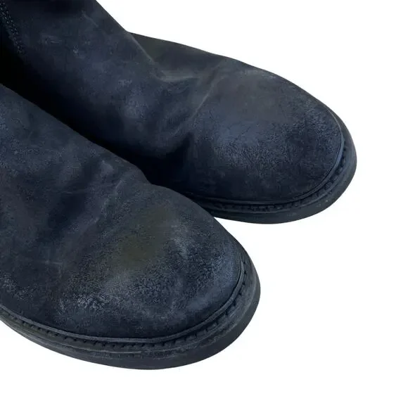 Allen Edmonds Black Suede Leather Lug Sole Side Zip Boots Size 9.5D
